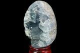Crystal Filled Celestine (Celestite) Egg Geode - Madagascar #100069-3
